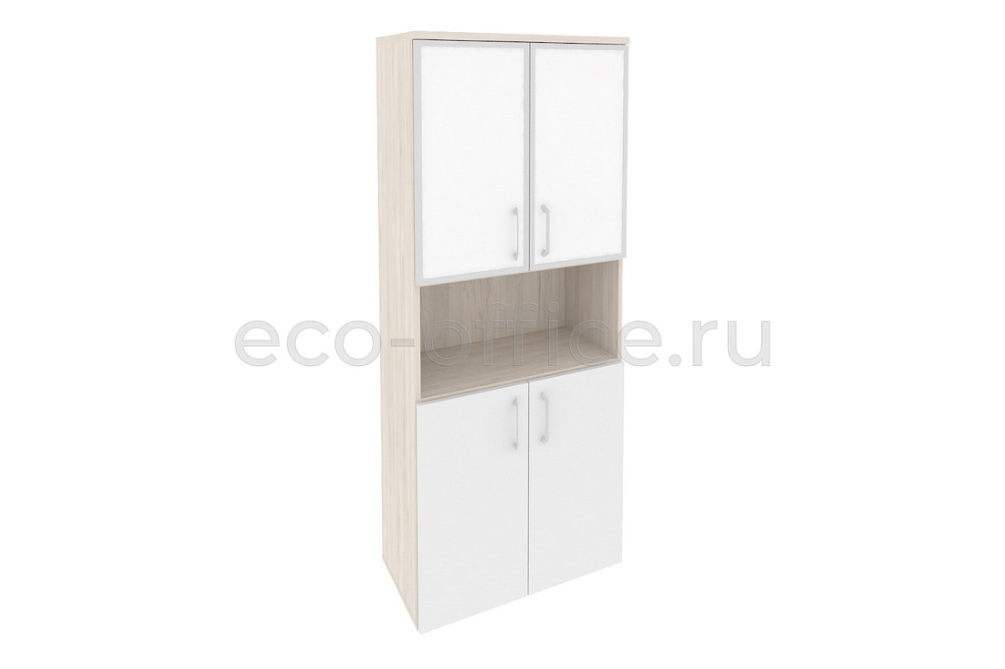 Шкаф высокий широкий ONIX O.ST-1.4 R white Денвер Светлый / Белый Бриллиант купить в Москве