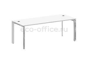 Стол руководителя ONIX DIRECT LUX M-O.MP-SRR-6.8 Белый Бриллиант / Нержавеющая сталь фото