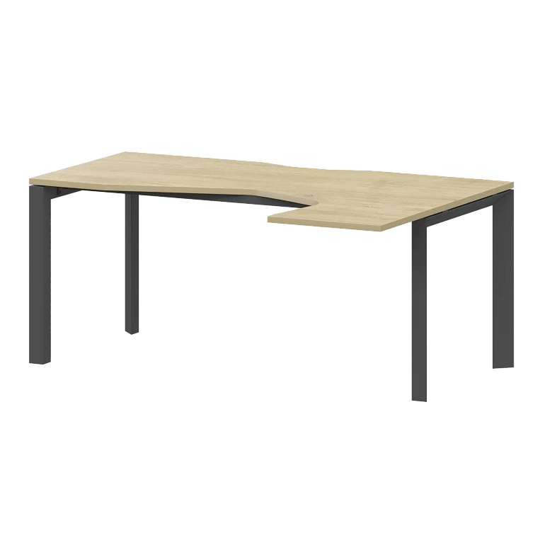 стол эргономичный правый на металлокаркасе protech нтмп.п-060.пр баттл рок/антрацит фото