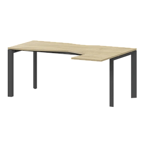 Стол эргономичный правый на металлокаркасе Protech НТМП.П-060.ПР Баттл Рок/Антрацит фото