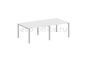 Стол переговорный (2 столешницы) METAL SYSTEM STYLE БП.ПРГ-2.2 Белый / Серый металл фото