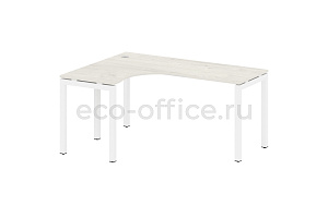 Стол криволинейный левый METAL SYSTEM QUATTRO 5x5 50БП.СА-4 Л Дуб Наварра / Белый металл фото
