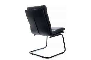 Кресло RV Chair PEGAS PS-919 Чёрная экокожа / Чёрный металл фото