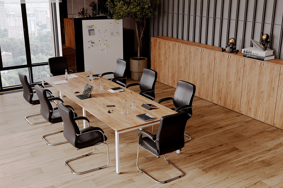 столы для переговоров tess дуб шамони светлый фото