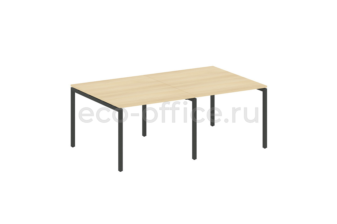 Стол переговорный (2 столешницы) METAL SYSTEM QUATTRO 4x4 40БП.ПРГ-2.1 Акация Лорка / Антрацит металл  стоимость