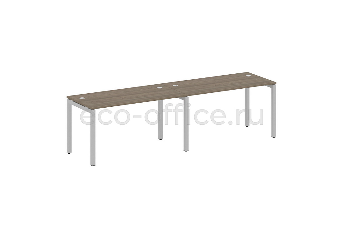 Рабочая станция на 2 рабочих места METAL SYSTEM QUATTRO 5x5 50БП.СМ-2.3 Вяз Благородный / Серый металл  стоимость