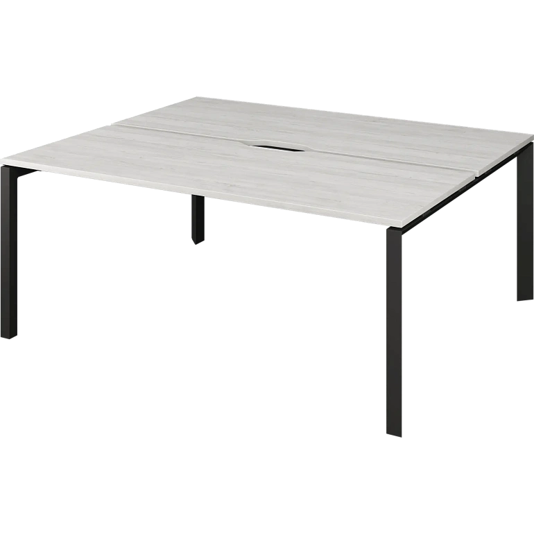 бенч двойной на 2 рабочих места на металлокаркасе protech нтмп.п.б2-200 сосна винтер/антрацит фото