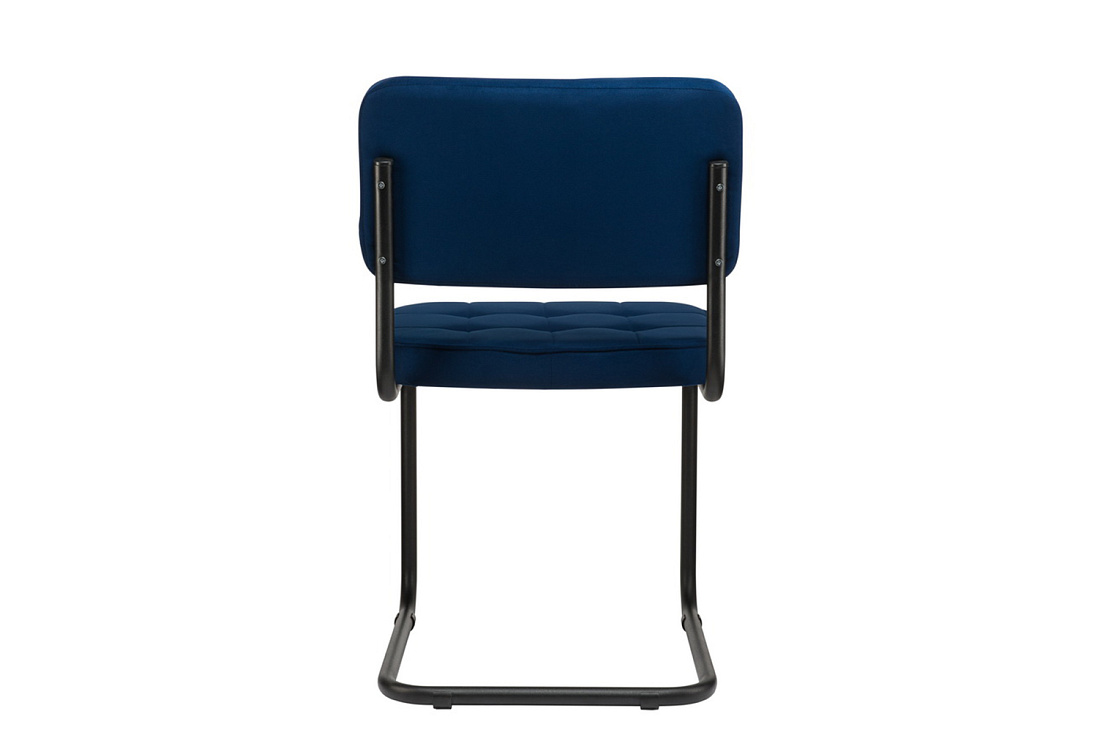 конференц-кресло eco-chair colombo comfort clm-05 синий велюр / черный металл фото