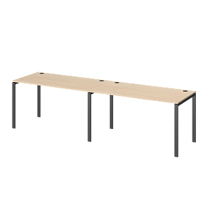 Бенч линейный на 2 рабочих места Protech АМБЛ-002 Бук/Антрацит фото