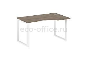 Стол криволинейный правый METAL SYSTEM STYLE БО.СА-2 (R) Вяз Благородный / Белый металл фото