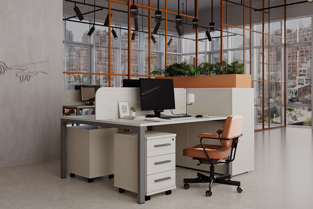 мебель для персонала new line дуб шамони светлый фото