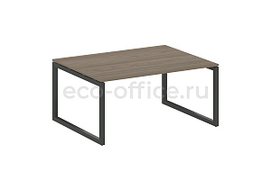 Стол переговорный (1 столешница) METAL SYSTEM QUATTRO 5x5 50БО.ПРГ-1.4 Вяз Благородный / Антрацит металл фото