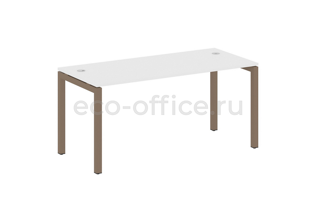Стол письменный METAL SYSTEM QUATTRO 5x5 50БП.СП-4 Белый / Мокко металл купить в Москве