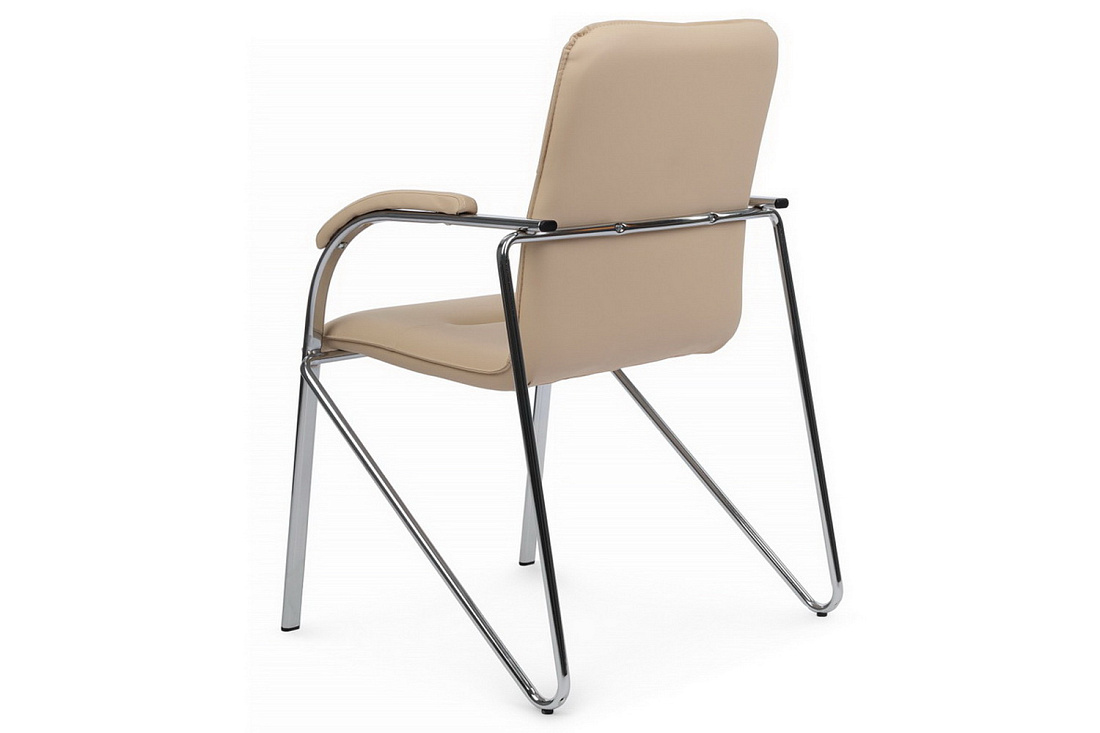 конференц-кресло rv chair самба на гальванических опорах smb-01h бежевая экокожа фото