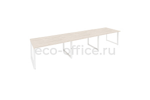 Стол переговорный (3 столешницы) ONIX O.MO-PRG-3.3 Денвер Светлый / Белый металл фото