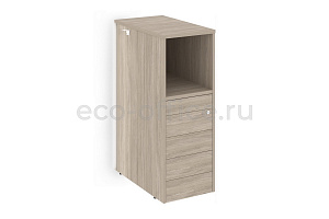 Тумба с подсветкой 5 ящиков TIP-ON завершающая правая ONIX O.R-TV-5 TIP.S (R) Дуб Аттик фото
