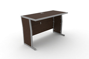Стол для преподавателя DESK DK-1200U Венге Цаво / Серый металл фото