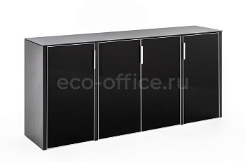 Шкаф низкий 4 двери GALA NEWCRE4/899 CRVt BLACK GLASS купить в Москве