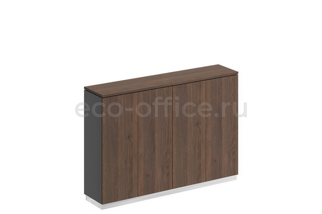 Шкаф для документов закрытый средний CITY СИ 320 Дуб Гладстоун темный / Дуб Гладстоун темный / Антрацит  стоимость
