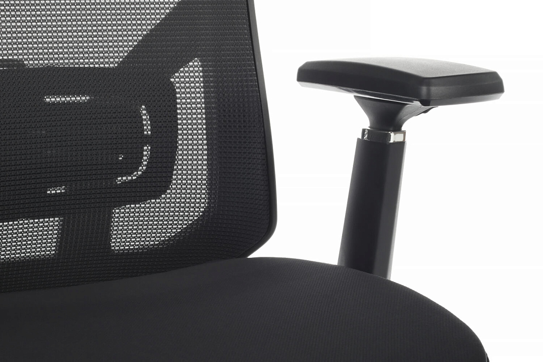 кресло rv chair step a2320 чёрная сетка / чёрная ткань фото