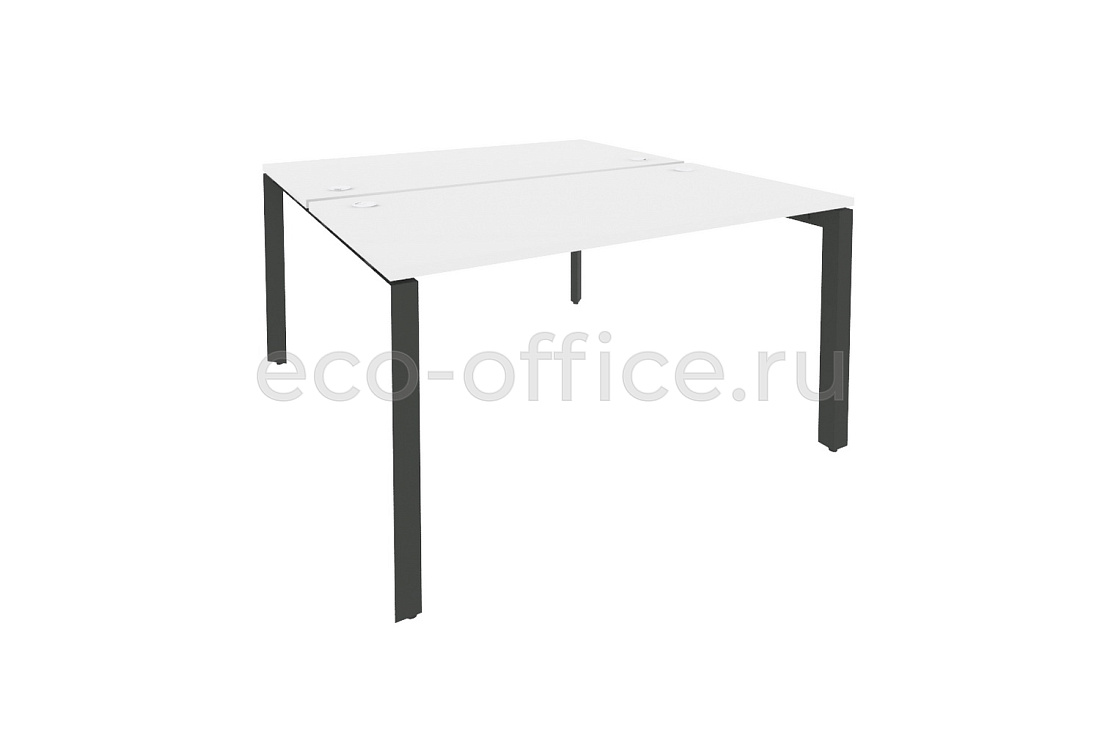 Рабочая станция на П-образном м/к ONIX O.MP-D.RS-2.3.7 Белый Бриллиант / Антрацит металл  купить в Москве