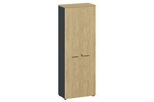 Гардероб высокий FLEX 221 wardrobe black Гикори / Графит фото
