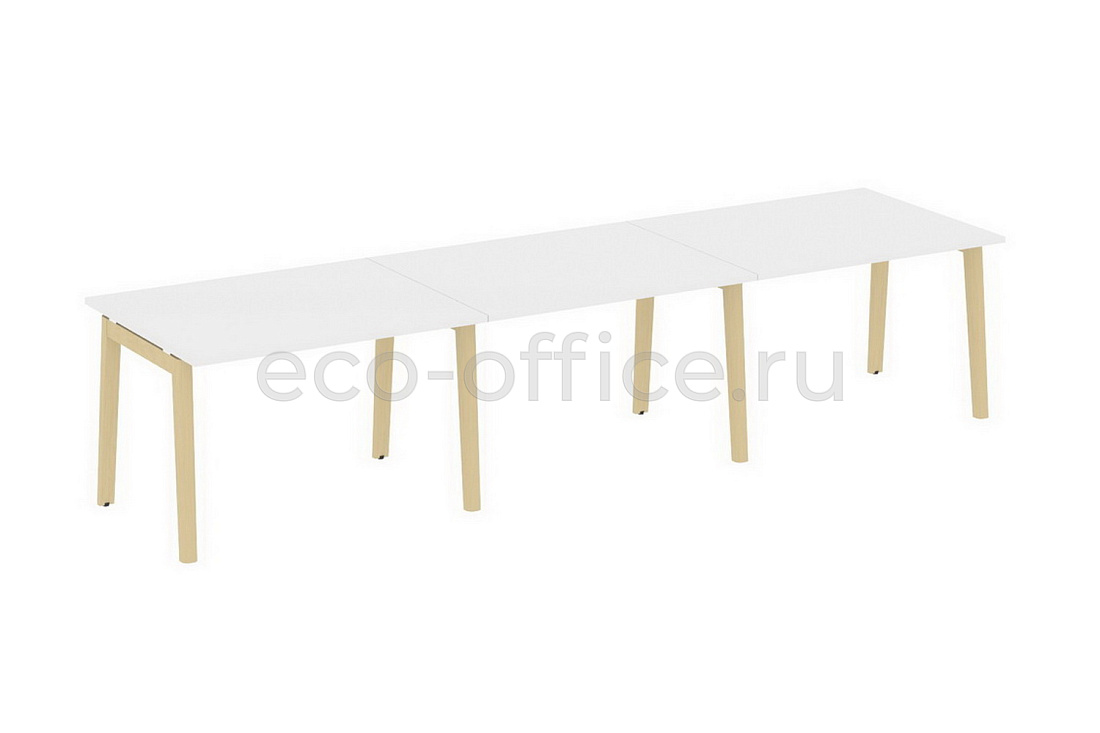 Стол переговорный (3 столешницы) ONIX WOOD OW.PRG-3.2 Белый Бриллиант / Дуб Светлый  стоимость