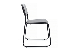 Кресло RV Chair NIX OMKL-01B Чёрная экокожа / Чёрный металл фото