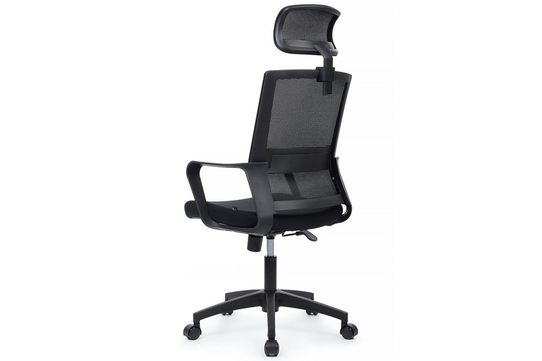 кресло rv chair mint p1029hbe чёрная сетка / чёрная ткань фото