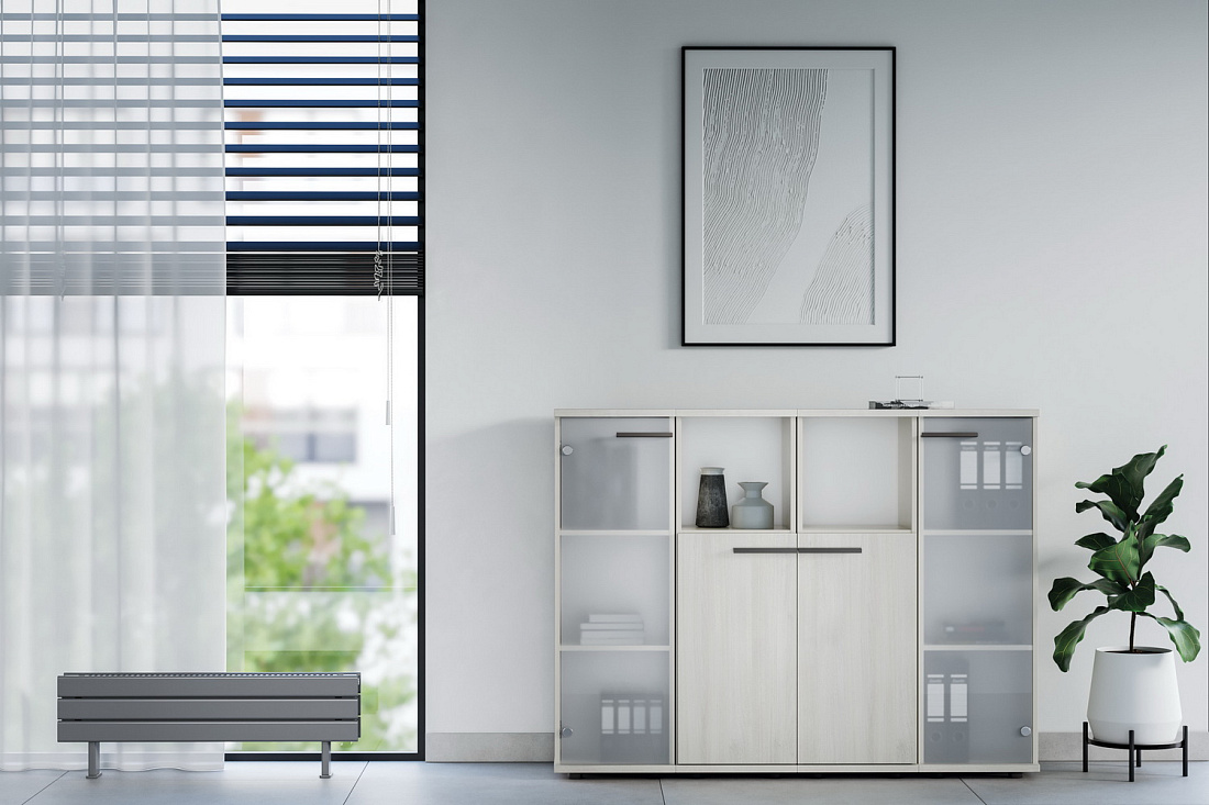 мебель для персонала new line дуб шамони светлый фото