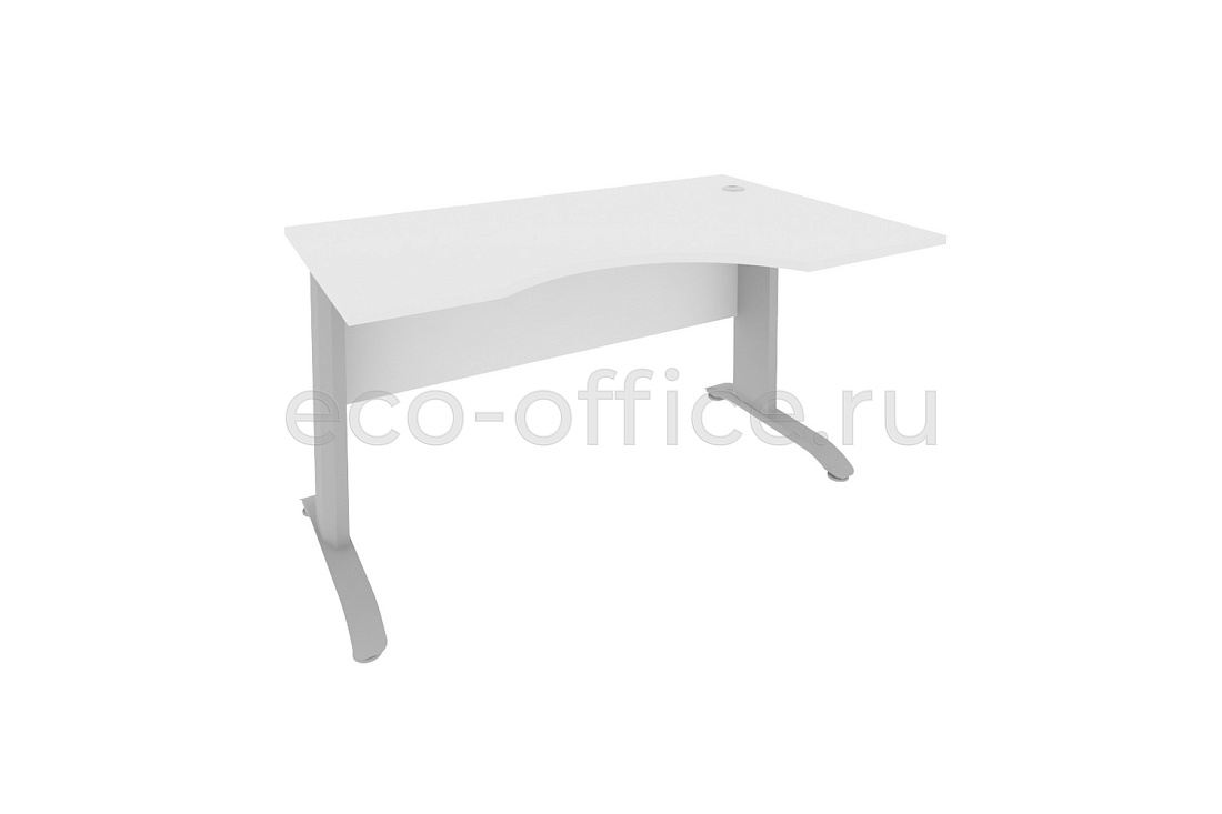 Стол криволинейный правый RIVA Metal ПЛ.СА-2 (R) Белый купить в Москве