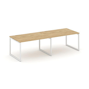 Стол переговорный STYLE PROJECT SN-4O.SPRG-011.3 Тиквуд Светлый/Металл Белый фото