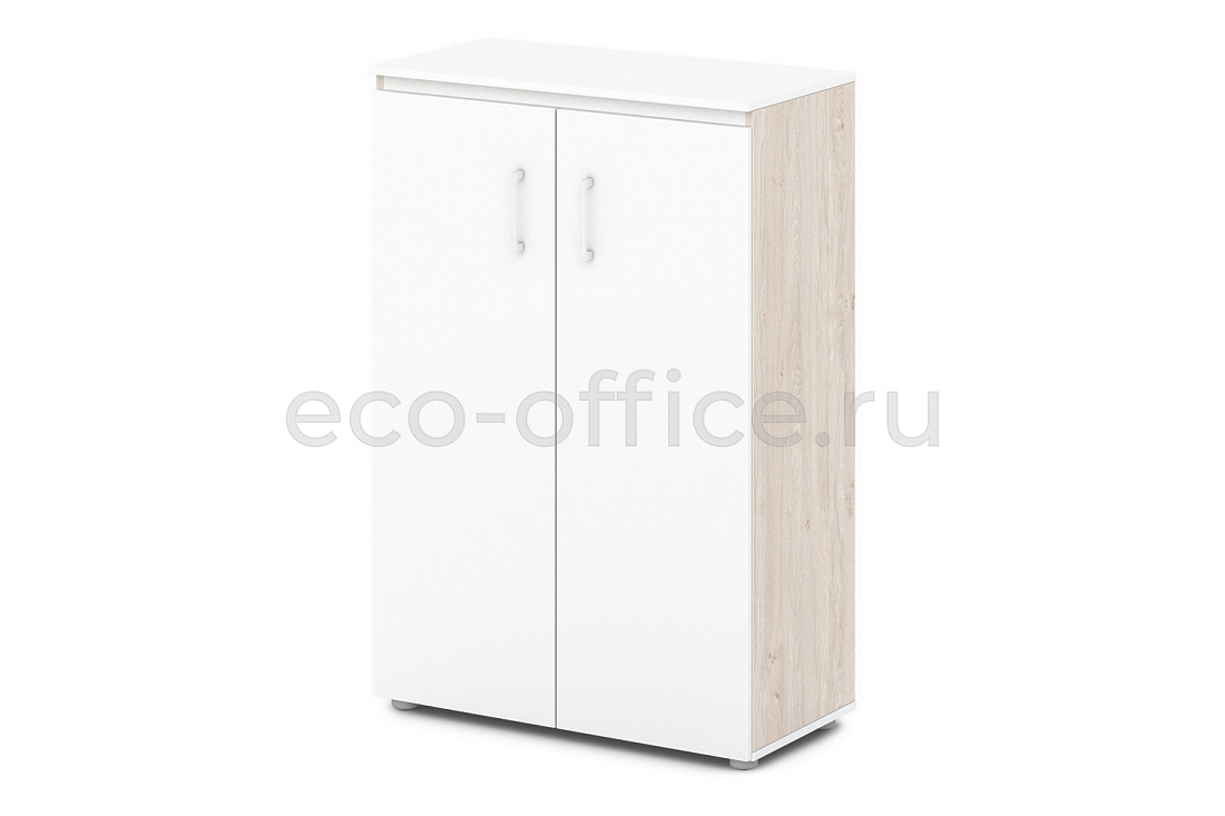 Шкаф для документов средний SENTIDA S-661 Белый / Дуб Верцаска светлый / Белый   стоимость