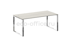 Стол рабочий руководителя METAL SYSTEM DIRECT БО.СРР-5.9 Дуб Наварра / Нержавеющая сталь фото