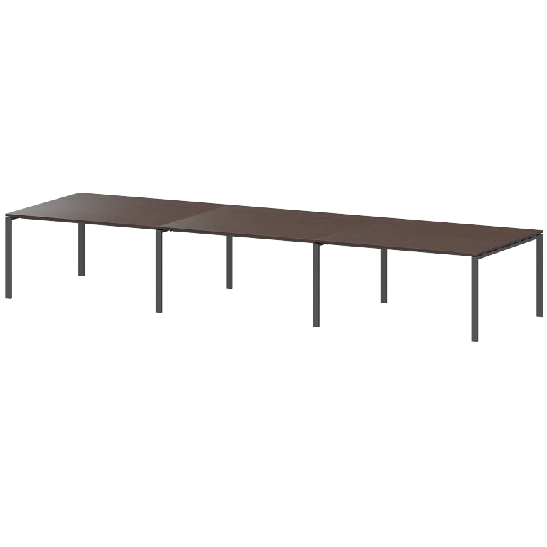 стол на металлокаркасе для заседаний protech амп-480 дуб венге/антрацит фото