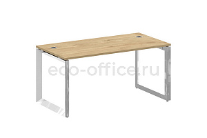 Стол руководителя ONIX DIRECT LUX M-O.MO-SRR-4.8 Тиквуд Светлый / Нержавеющая сталь фото