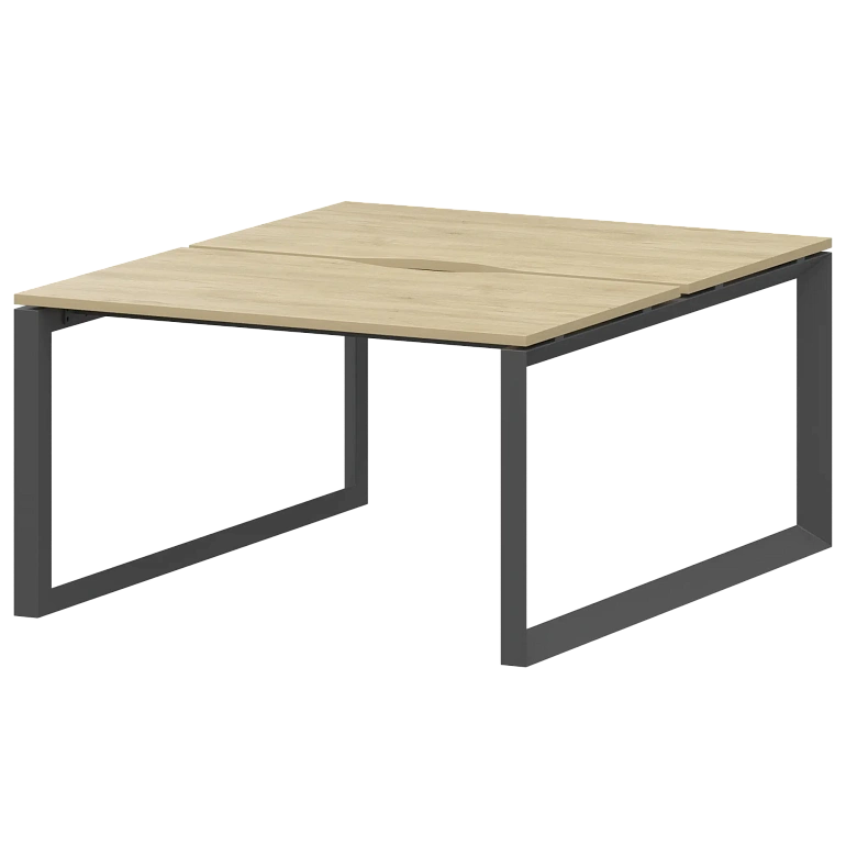 бенч двойной на 2 рабочих места на металлокаркасе protech нтмп.о.б2-120 баттл рок/антрацит фото