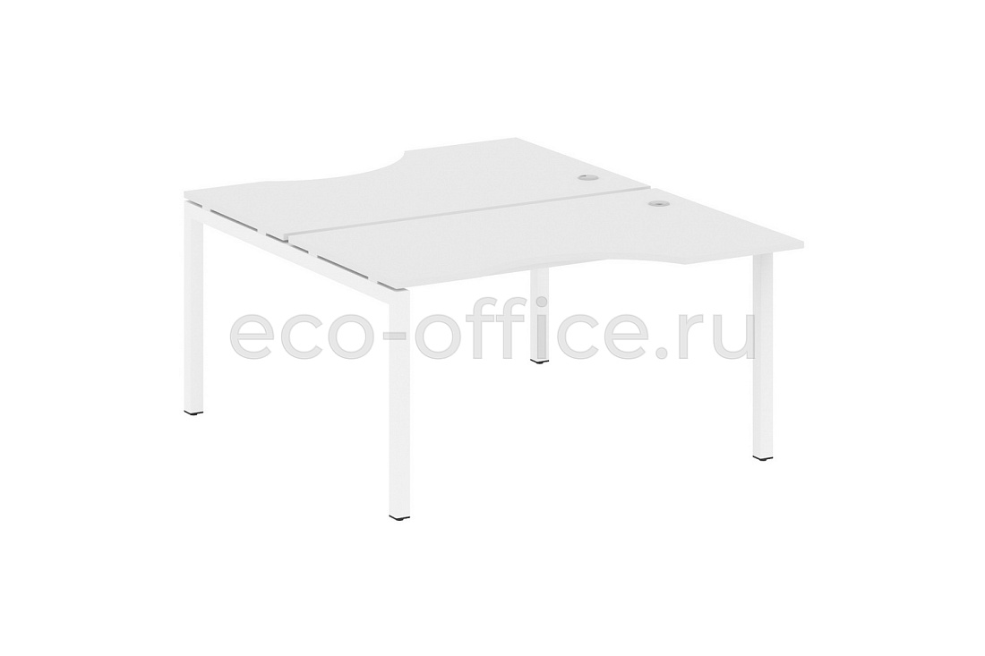 Рабочая станция криволинейная METAL SYSTEM QUATTRO 5x5 50БП.РАС-СА-2.2 Белый / Белый металл купить в Москве