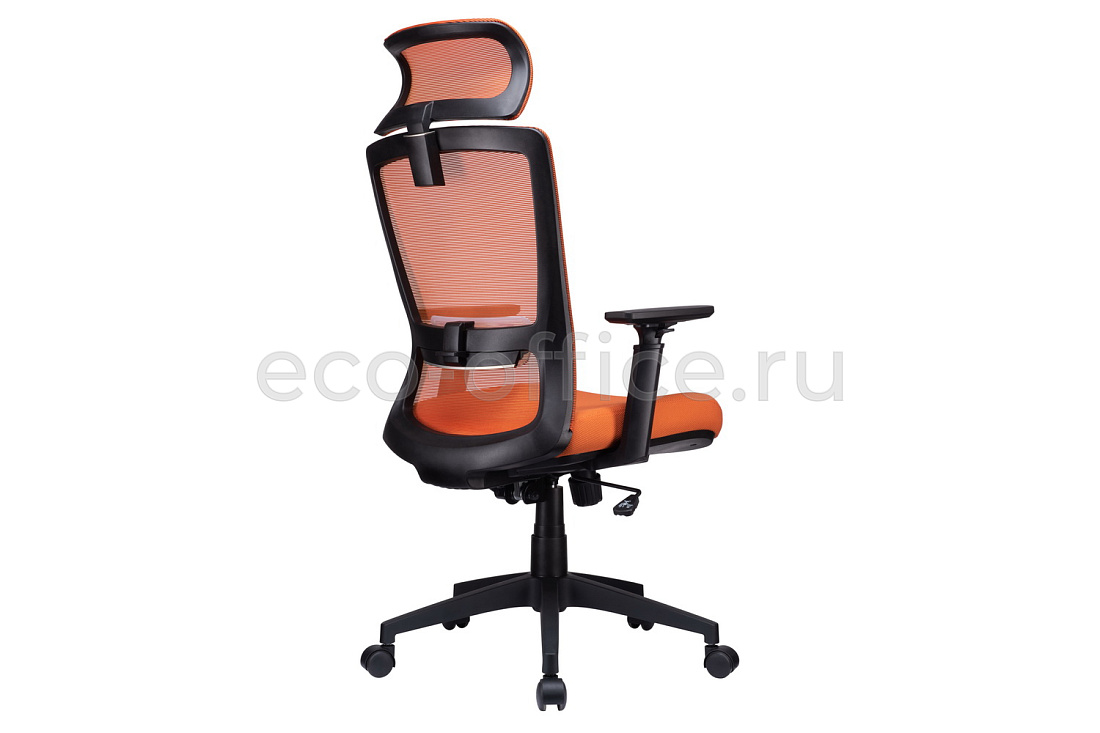 Кресло эргономичное RV Design LINE W-202 AC Чёрный пластик / Оранжевая сетка  стоимость