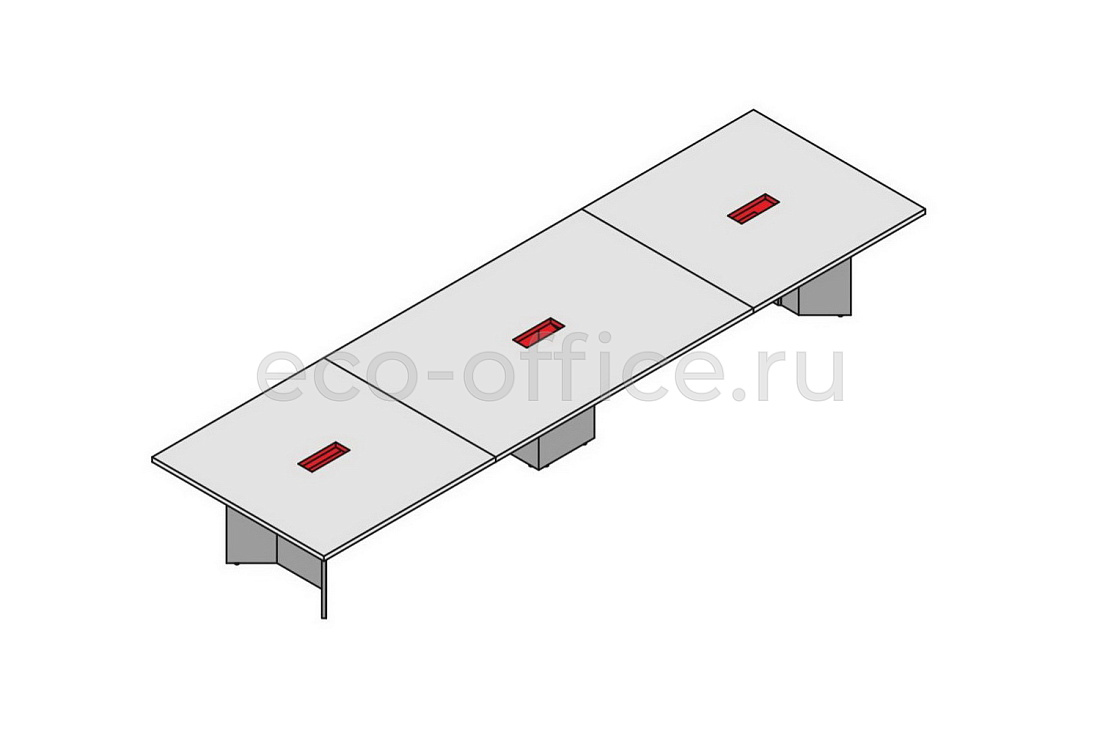 Стол для совещаний модульный L 490 (меламин) ELITE 174126 Light Poplar / Black  стоимость