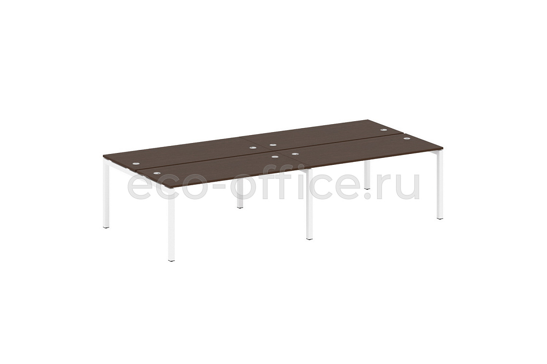 Рабочая станция на 4 рабочих места METAL SYSTEM QUATTRO 5x5 50БП.СМ-4.4 Венге Цаво / Белый металл  стоимость