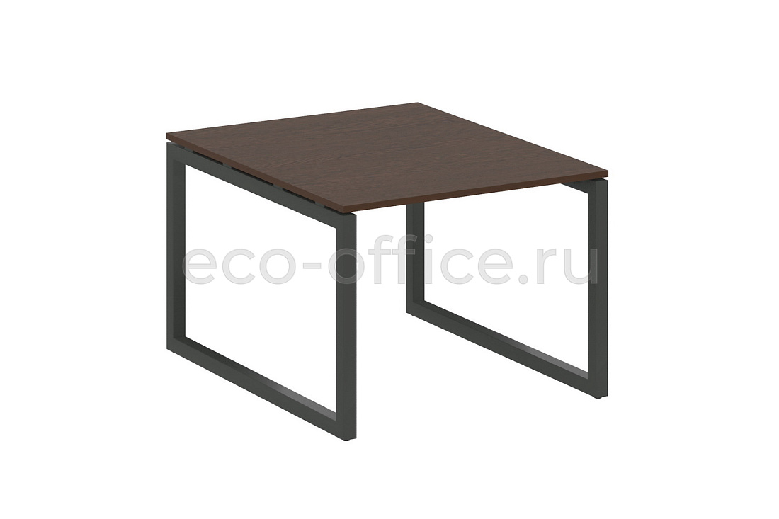 Стол переговорный (1 столешница) METAL SYSTEM QUATTRO 5x5 50БО.ПРГ-1.1 Венге Цаво / Антрацит металл  стоимость