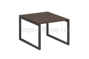 Стол переговорный (1 столешница) METAL SYSTEM QUATTRO 5x5 50БО.ПРГ-1.1 Венге Цаво / Антрацит металл фото