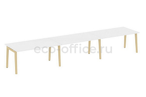 Стол переговорный (3 столешницы) ONIX WOOD OW.PRG-3.4 Белый Бриллиант / Дуб Светлый фото
