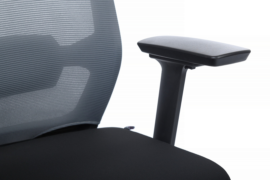 Кресло RV Chair FIX 851E-3D-M3 Серая сетка / Чёрная ткань  стоимость