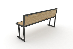 Скамья учебная трёхместная DESK DK-1500L Тиквуд Светлый / Антрацит металл фото