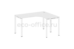 Стол криволинейный правый METAL SYSTEM STYLE БП.СА-3 (R) Белый / Белый металл фото