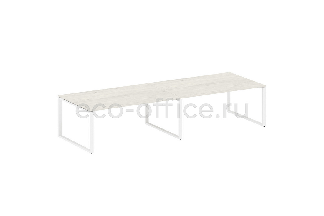 Стол переговорный (2 столешницы) METAL SYSTEM STYLE БО.ПРГ-2.5 Дуб Наварра / Белый металл  стоимость