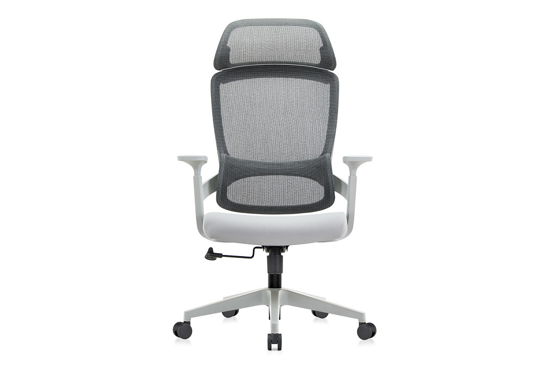кресло руководителя rv chair job 6246a-hs серая сетка / серая ткань фото
