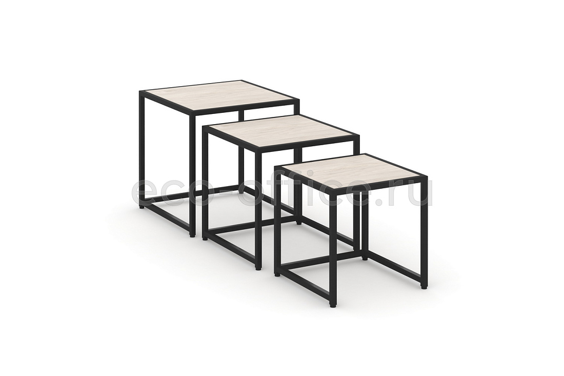Стол журнальный LOFT VR.L-SJK-50 Денвер Светлый / Чёрный металл  стоимость